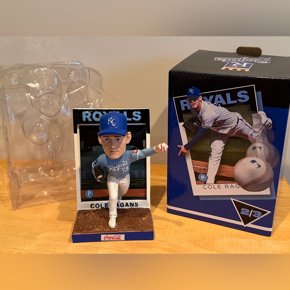 Cole Ragans Kansas City Royals Bobblehead 3D Collector Card Baseball MLB 2025